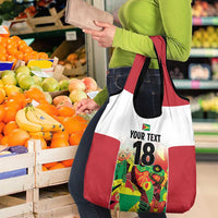 Custom Guyana Football Grocery Bag Golden Jaguars Spirit - White - Wonder Print Shop