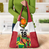 Custom Guyana Football Grocery Bag Golden Jaguars Spirit - White - Wonder Print Shop