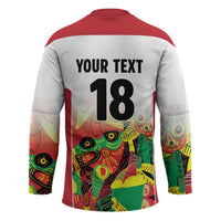Custom Guyana Football Hockey Jersey Golden Jaguars Spirit - White - Wonder Print Shop