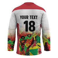 Custom Guyana Football Hockey Jersey Golden Jaguars Spirit - White - Wonder Print Shop