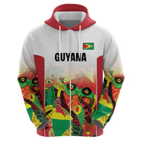 Custom Guyana Football Hoodie Golden Jaguars Spirit - White - Wonder Print Shop