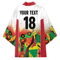 Custom Guyana Football Kimono Golden Jaguars Spirit - White - Wonder Print Shop