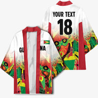 Custom Guyana Football Kimono Golden Jaguars Spirit - White - Wonder Print Shop