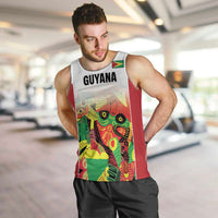 Custom Guyana Football Men Tank Top Golden Jaguars Spirit - White - Wonder Print Shop