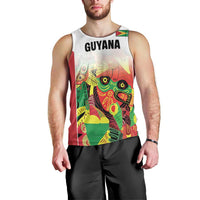 Custom Guyana Football Men Tank Top Golden Jaguars Spirit - White - Wonder Print Shop