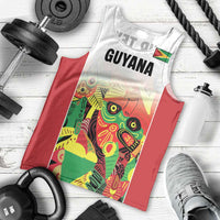 Custom Guyana Football Men Tank Top Golden Jaguars Spirit - White - Wonder Print Shop