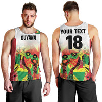 Custom Guyana Football Men Tank Top Golden Jaguars Spirit - White - Wonder Print Shop