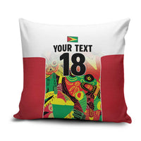 Custom Guyana Football Pillow Cover Golden Jaguars Spirit - White - Wonder Print Shop