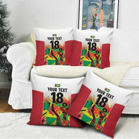 Custom Guyana Football Pillow Cover Golden Jaguars Spirit - White - Wonder Print Shop