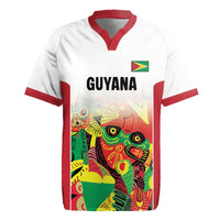 Custom Guyana Football Rugby Jersey Golden Jaguars Spirit - White - Wonder Print Shop