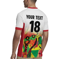 Custom Guyana Football Rugby Jersey Golden Jaguars Spirit - White - Wonder Print Shop