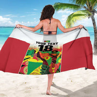 Custom Guyana Football Sarong Golden Jaguars Spirit - White - Wonder Print Shop