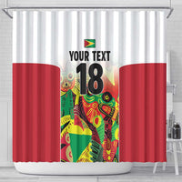Custom Guyana Football Shower Curtain Golden Jaguars Spirit - White - Wonder Print Shop
