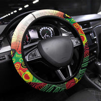 Guyana Football Steering Wheel Cover Golden Jaguars Spirit - White - Wonder Print Shop