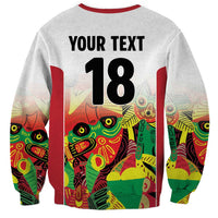 Custom Guyana Football Sweatshirt Golden Jaguars Spirit - White - Wonder Print Shop