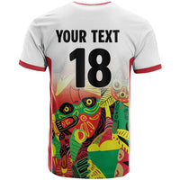 Custom Guyana Football T Shirt Golden Jaguars Spirit - White - Wonder Print Shop