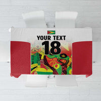 Custom Guyana Football Tablecloth Golden Jaguars Spirit - White - Wonder Print Shop