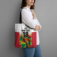 Custom Guyana Football Tote Bag Golden Jaguars Spirit - White - Wonder Print Shop