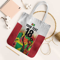 Custom Guyana Football Tote Bag Golden Jaguars Spirit - White - Wonder Print Shop