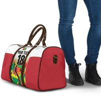 Custom Guyana Football Travel Bag Golden Jaguars Spirit - White - Wonder Print Shop