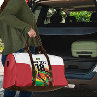 Custom Guyana Football Travel Bag Golden Jaguars Spirit - White - Wonder Print Shop