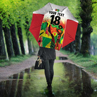 Custom Guyana Football Umbrella Golden Jaguars Spirit - White - Wonder Print Shop