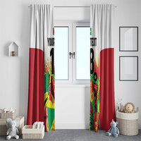 Custom Guyana Football Window Curtain Golden Jaguars Spirit - White - Wonder Print Shop