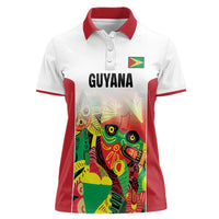 Custom Guyana Football Women Polo Shirt Golden Jaguars Spirit - White - Wonder Print Shop