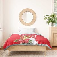 Personalized Luxembourg Goldcrest Regulus Bedding Set Red Roses - Wonder Print Shop