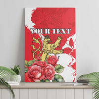 Personalized Luxembourg Goldcrest Regulus Canvas Wall Art Red Roses - Wonder Print Shop