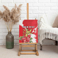 Personalized Luxembourg Goldcrest Regulus Canvas Wall Art Red Roses - Wonder Print Shop