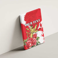 Personalized Luxembourg Goldcrest Regulus Canvas Wall Art Red Roses - Wonder Print Shop