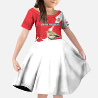 Personalized Luxembourg Goldcrest Regulus Family Matching Summer Maxi Dress and Hawaiian Shirt Red Roses - Wonder Print Shop