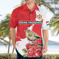 Personalized Luxembourg Goldcrest Regulus Hawaiian Shirt Red Roses - Wonder Print Shop
