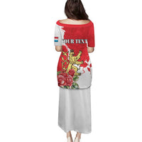 Personalized Luxembourg Goldcrest Regulus Puletasi Red Roses - Wonder Print Shop