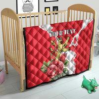 Personalized Luxembourg Goldcrest Regulus Quilt Red Roses - Wonder Print Shop