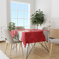 Personalized Luxembourg Goldcrest Regulus Tablecloth Red Roses - Wonder Print Shop