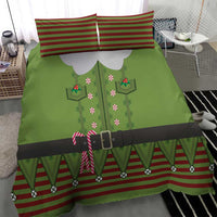 Christmas Costume Elf Bedding Set Classic Green Xmas Style - Wonder Print Shop