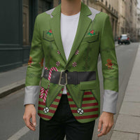 Christmas Costume Elf Blazer Classic Green Xmas Style - Wonder Print Shop