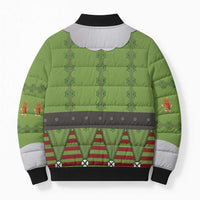 Christmas Costume Elf Bomber Puffer Jacket Classic Green Xmas Style - Wonder Print Shop