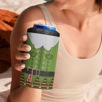 Christmas Costume Elf 4 in 1 Can Cooler Tumbler Classic Green Xmas Style - Wonder Print Shop