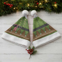 Christmas Costume Elf Christmas Santa Hat Classic Green Xmas Style - Wonder Print Shop