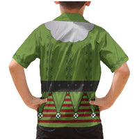 Christmas Costume Elf Family Matching Mermaid Dress and Hawaiian Shirt Classic Green Xmas Style - Wonder Print Shop