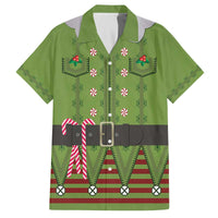 Christmas Costume Elf Family Matching Off The Shoulder Long Sleeve Dress and Hawaiian Shirt Classic Green Xmas Style - Wonder Print Shop