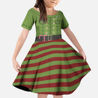Christmas Costume Elf Family Matching Off Shoulder Maxi Dress and Hawaiian Shirt Classic Green Xmas Style - Wonder Print Shop