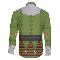 Christmas Costume Elf Family Matching Short Sleeve Bodycon Dress and Hawaiian Shirt Classic Green Xmas Style - Wonder Print Shop