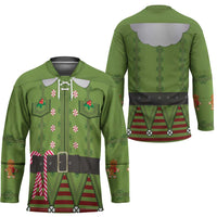 Christmas Costume Elf Hockey Jersey Classic Green Xmas Style - Wonder Print Shop