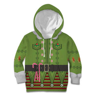 Christmas Costume Elf Kid Hoodie Classic Green Xmas Style - Wonder Print Shop