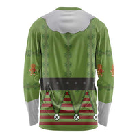 Christmas Costume Elf Long Sleeve Shirt Classic Green Xmas Style - Wonder Print Shop