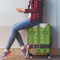 Christmas Costume Elf Luggage Cover Classic Green Xmas Style - Wonder Print Shop